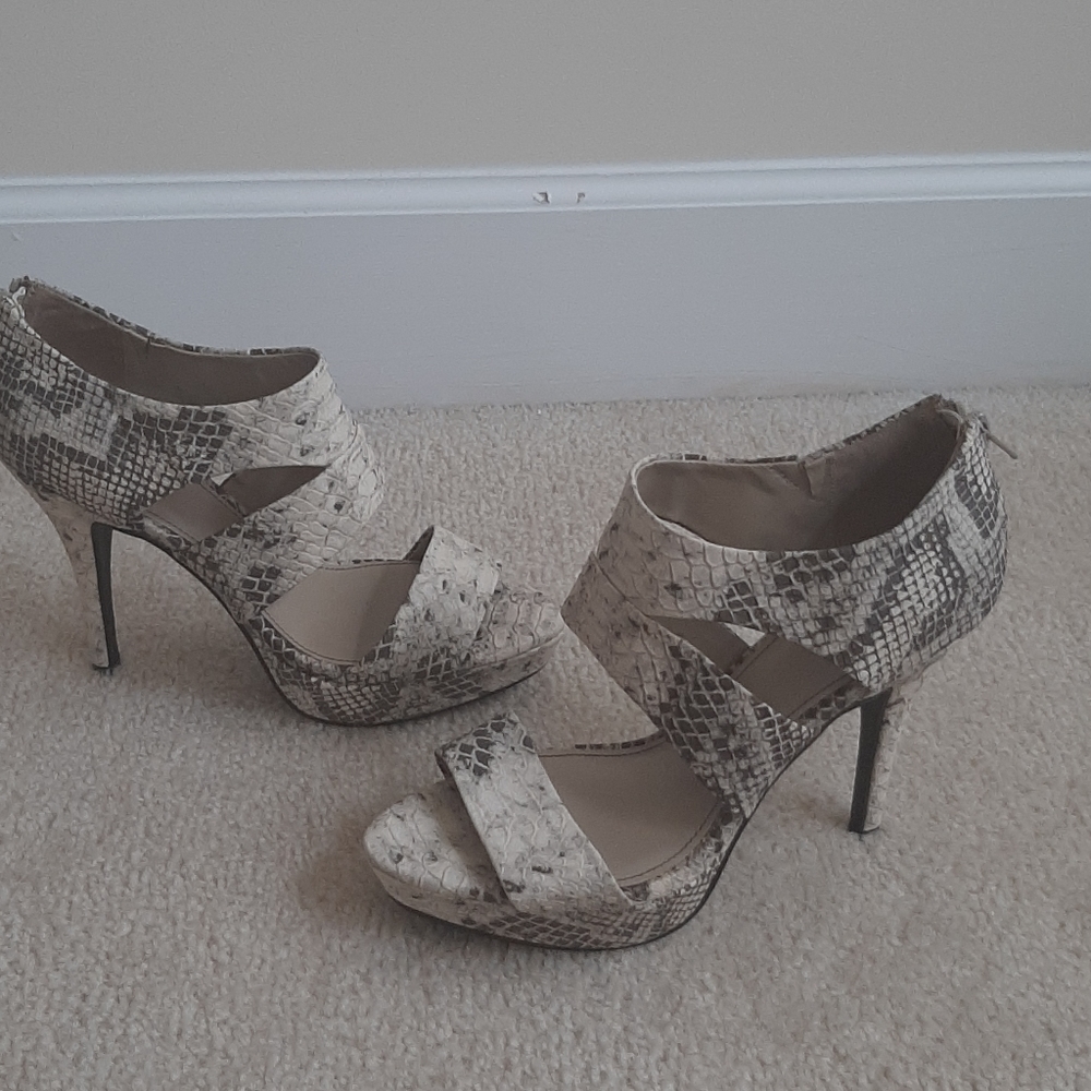 Fergalicious Snakeskin Platform Sandals